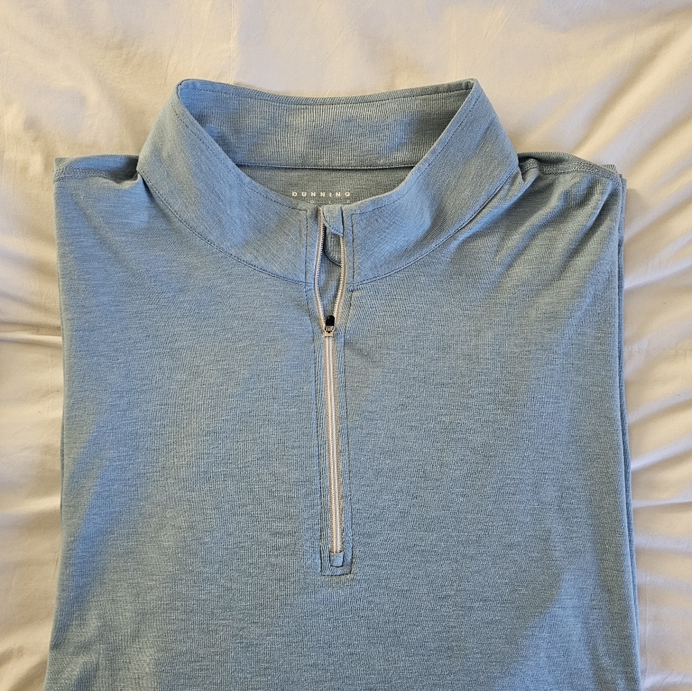DUNNING GOLF XXL MENS HALF ZIP PULLOVER LIGHT BLUE